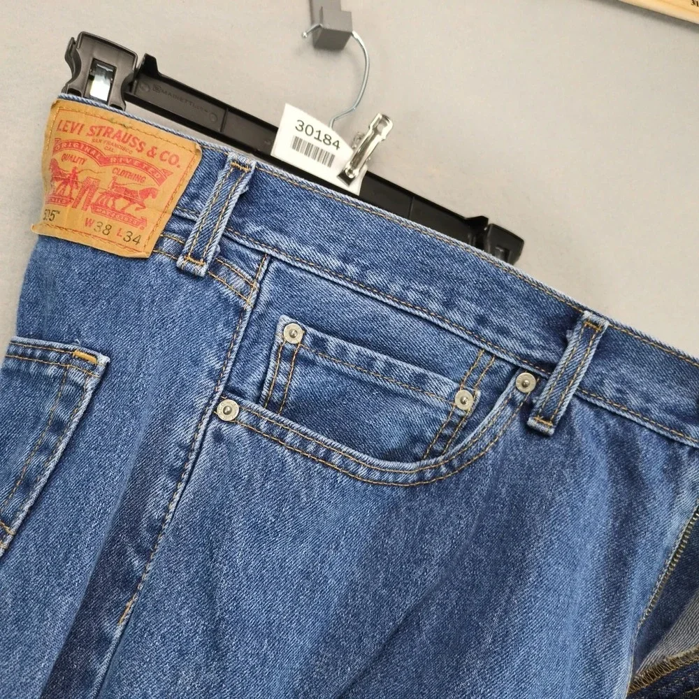 Levi's 505 Straight Leg Jeans Mens‎ 38x34 Medium Wash Classic Denim Casual Retro